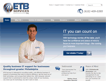 Tablet Screenshot of etbservices.com